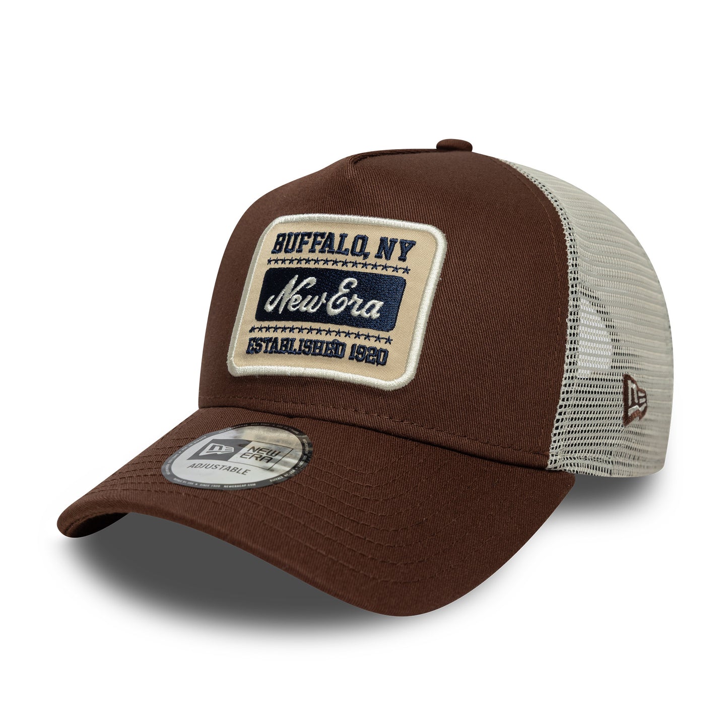 New Era A-Frame Trucker Cap - NE Patch - Chocolate-Stone