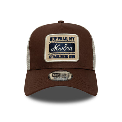 New Era A-Frame Trucker Cap - NE Patch - Chocolate-Stone