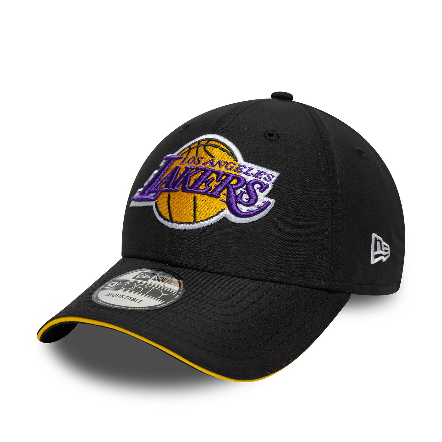 New Era 9FORTY L.A. Lakers Baseball Cap - NBA Microfibre - Black-Yellow