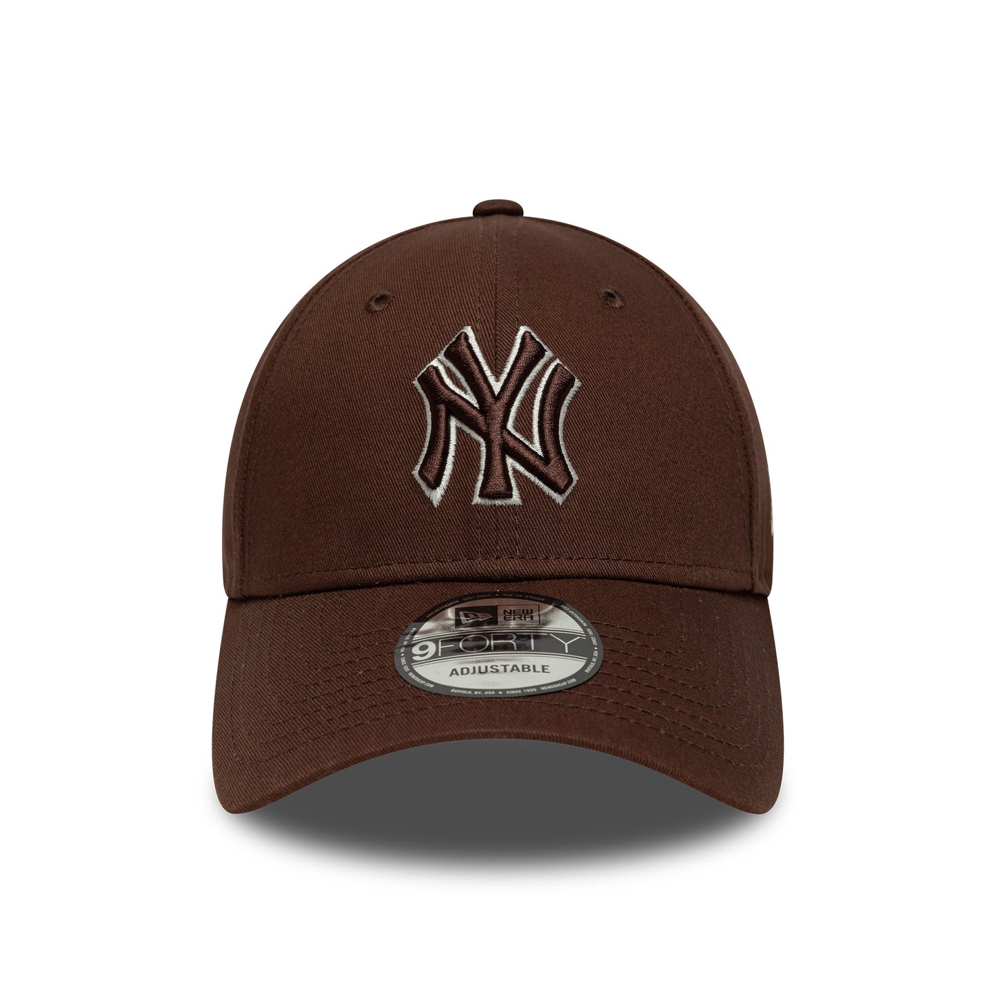 New Era 9FORTY New York Yankees Baseball Cap - MLB Outline - Chocolate-Cream
