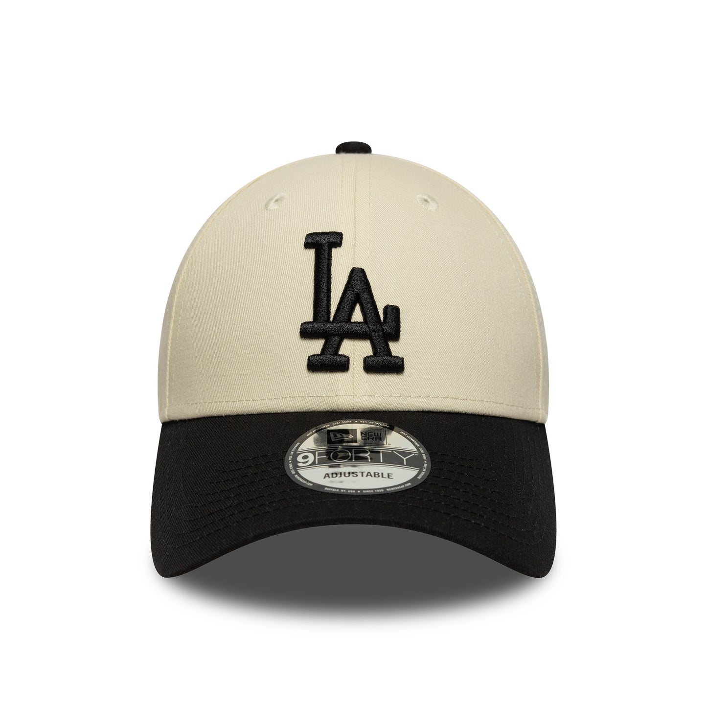 New Era 9FORTY L.A. Dodgers Baseball Cap - MLB Colourblock - Cream-Black