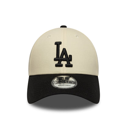 New Era 9FORTY L.A. Dodgers Baseball Cap - MLB Colourblock - Cream-Black