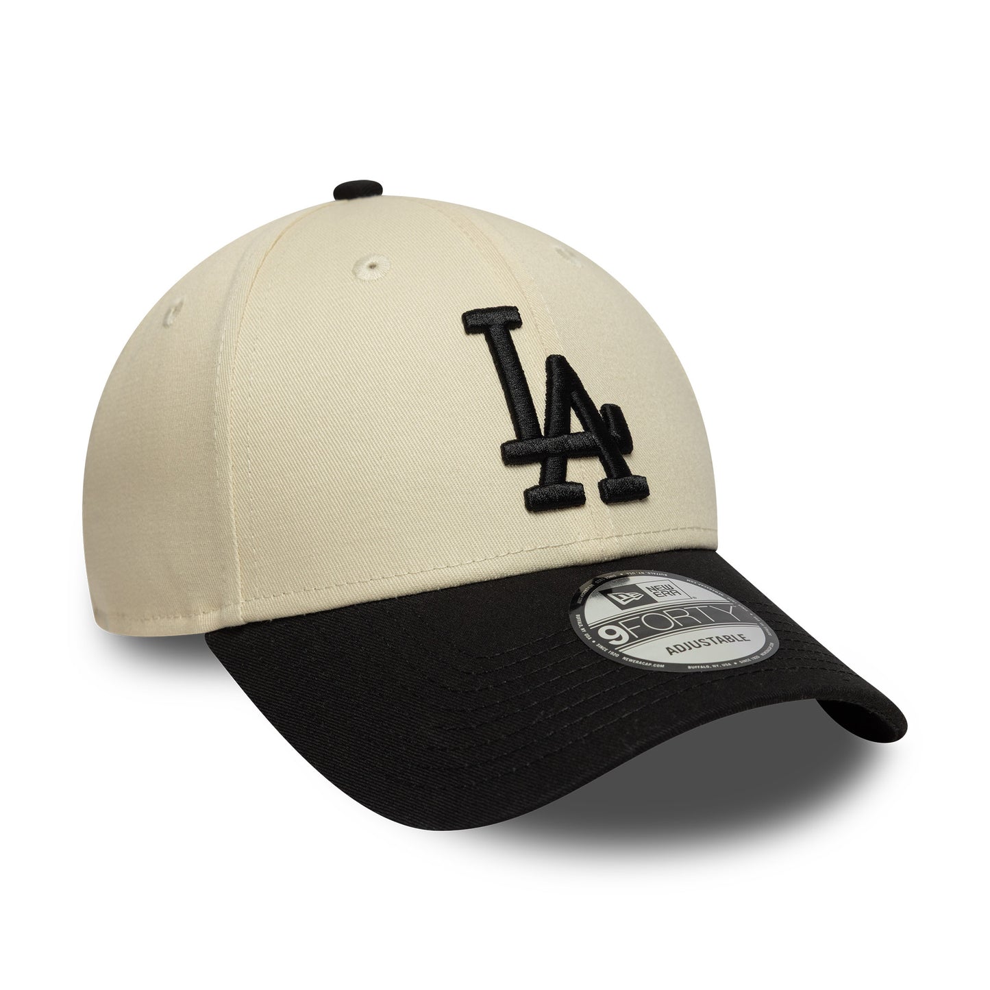 New Era 9FORTY L.A. Dodgers Baseball Cap - MLB Colourblock - Cream-Black