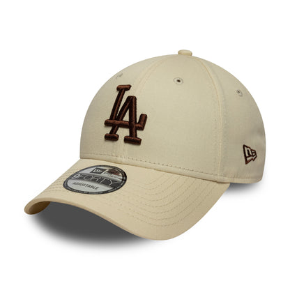 New Era 9FORTY L.A. Dodgers Baseball Cap - MLB League Essential - Cream-Chocolate