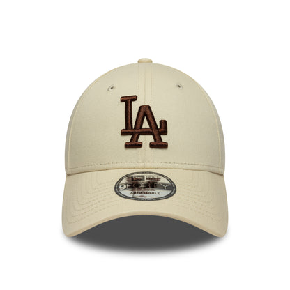 New Era 9FORTY L.A. Dodgers Baseball Cap - MLB League Essential - Cream-Chocolate