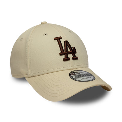 New Era 9FORTY L.A. Dodgers Baseball Cap - MLB League Essential - Cream-Chocolate