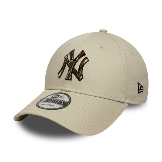 New Era 9FORTY New York Yankees Baseball Cap - MLB Camo Infill - Stone