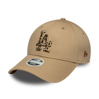 New Era Womens 9FORTY L.A. Dodgers Baseball Cap - MLB Animal Infill - Camel