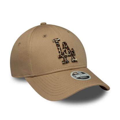 New Era Womens 9FORTY L.A. Dodgers Baseball Cap - MLB Animal Infill - Camel