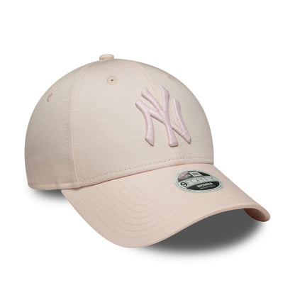 New Era Womens 9FORTY New York Yankees Baseball Cap - MLB Metallic Logo - Blush