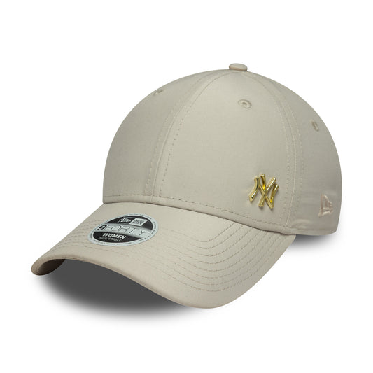 New Era Womens 9FORTY New York Yankees Baseball Cap - MLB Flawless - Stone-Gold