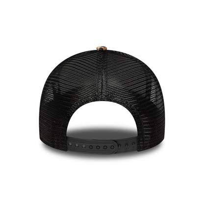 New Era Womens 9FORTY M-Crown A-Frame Trucker Cap - NE Leopard - Light Brown-Black