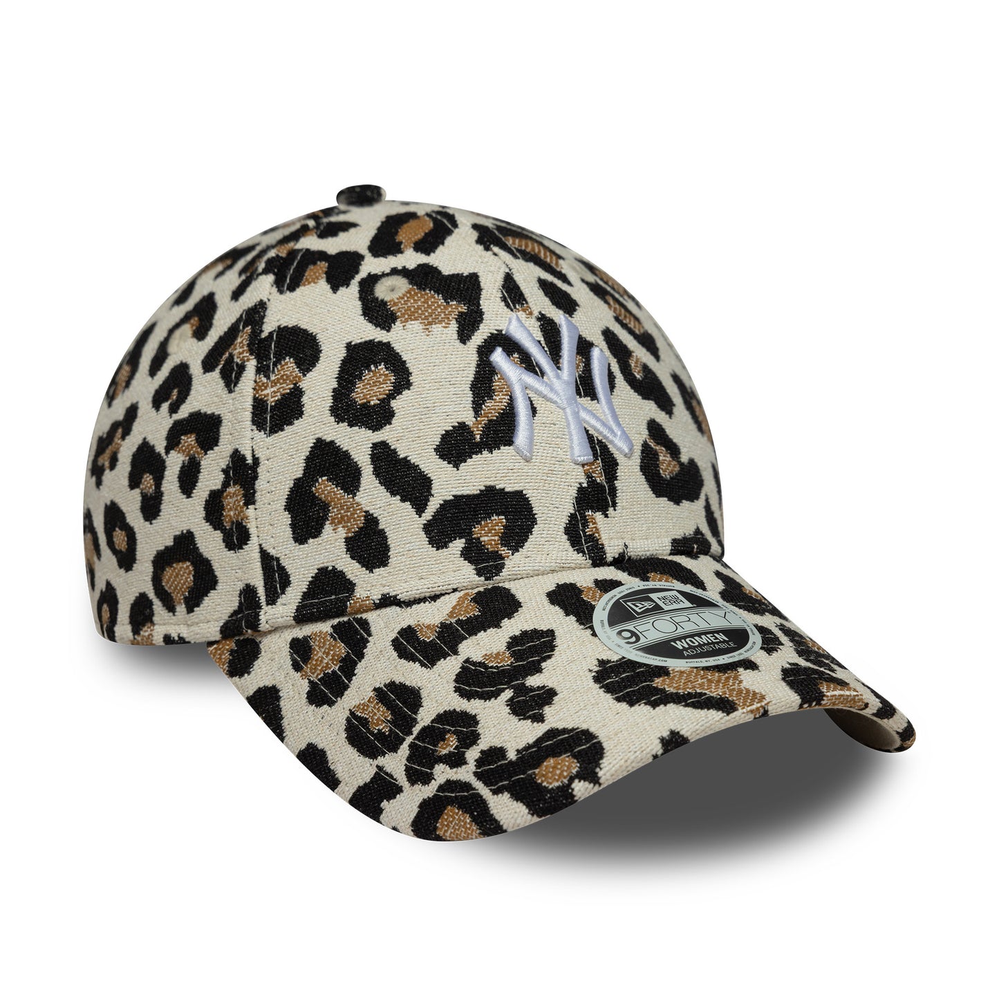 New Era Womens 9FORTY New York Yankees Baseball Cap - MLB Leopard Midi - Beige