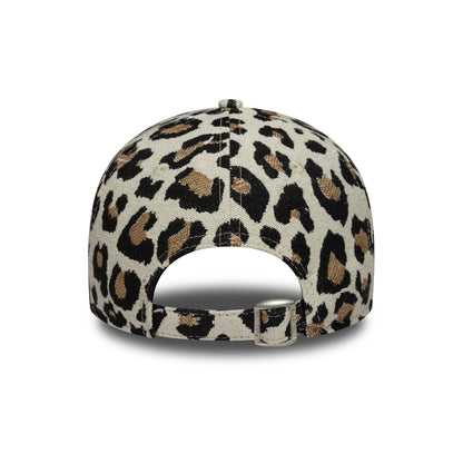 New Era Womens 9FORTY New York Yankees Baseball Cap - MLB Leopard Midi - Beige