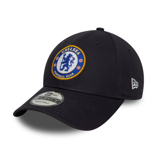 New Era 9FORTY Chelsea FC Baseball Cap - Core Lion Crest - Navy Blue
