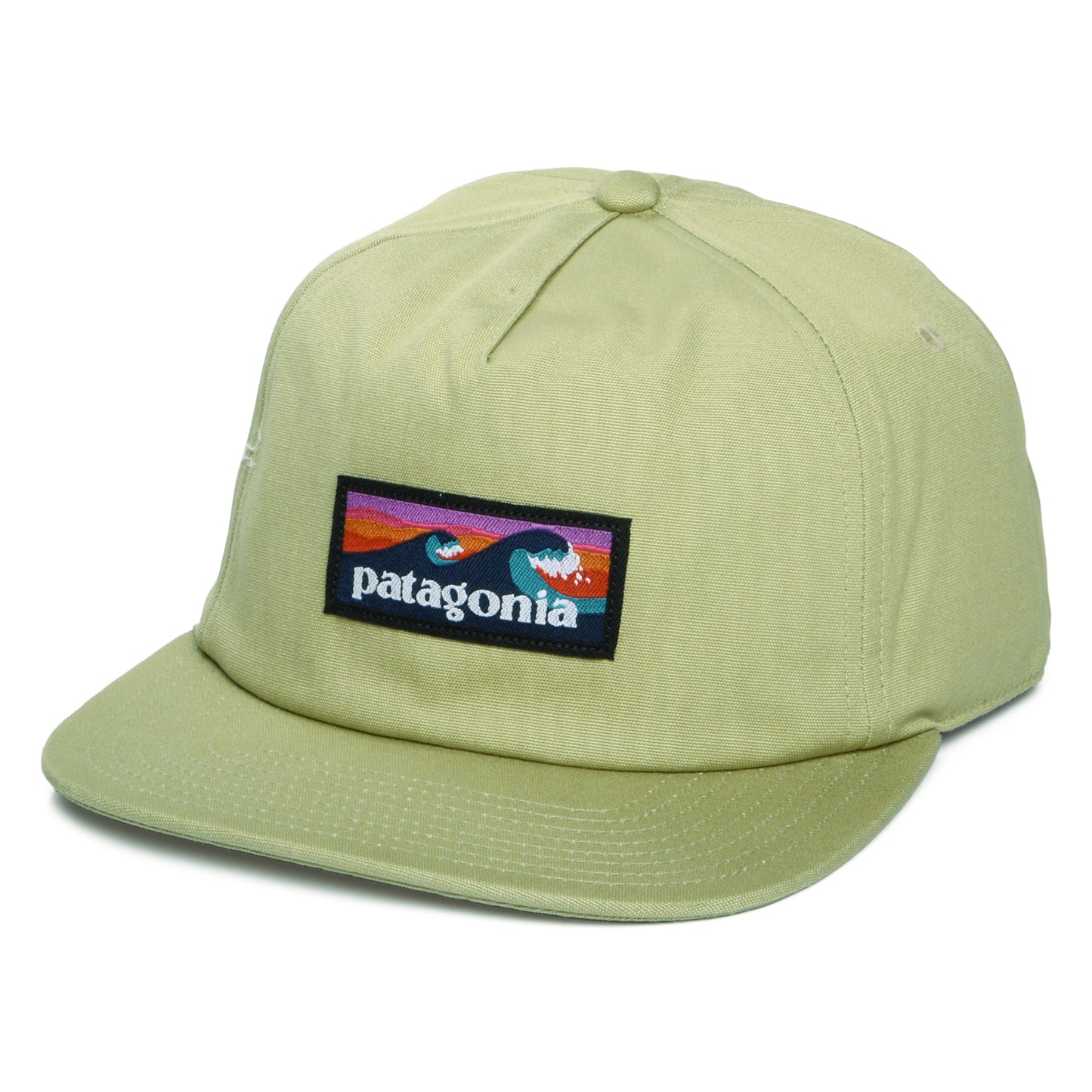 Patagonia Hats Boardshort Label Funfarer Organic Cotton Baseball Cap - Light Olive