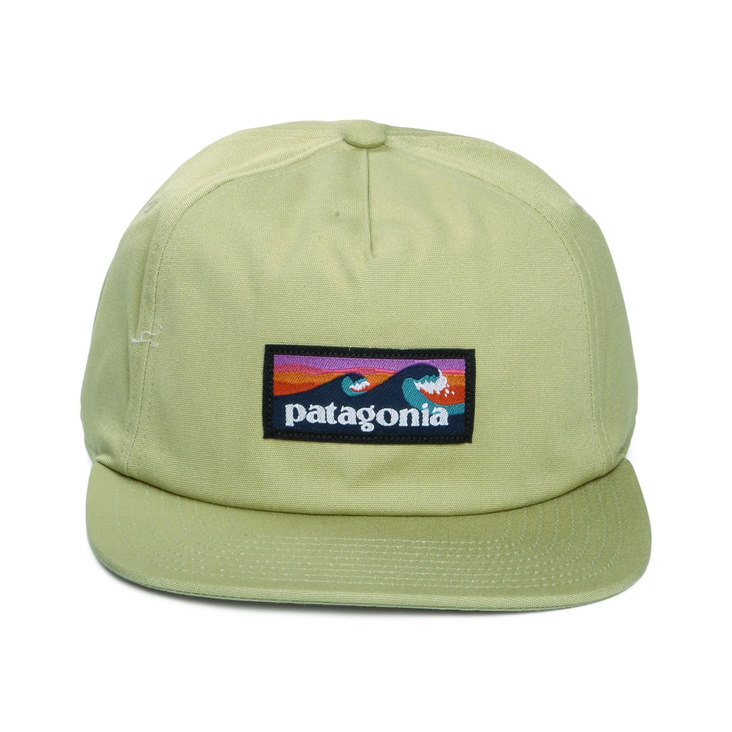 Patagonia Hats Boardshort Label Funfarer Organic Cotton Baseball Cap - Light Olive