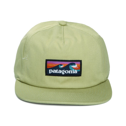 Patagonia Hats Boardshort Label Funfarer Organic Cotton Baseball Cap - Light Olive