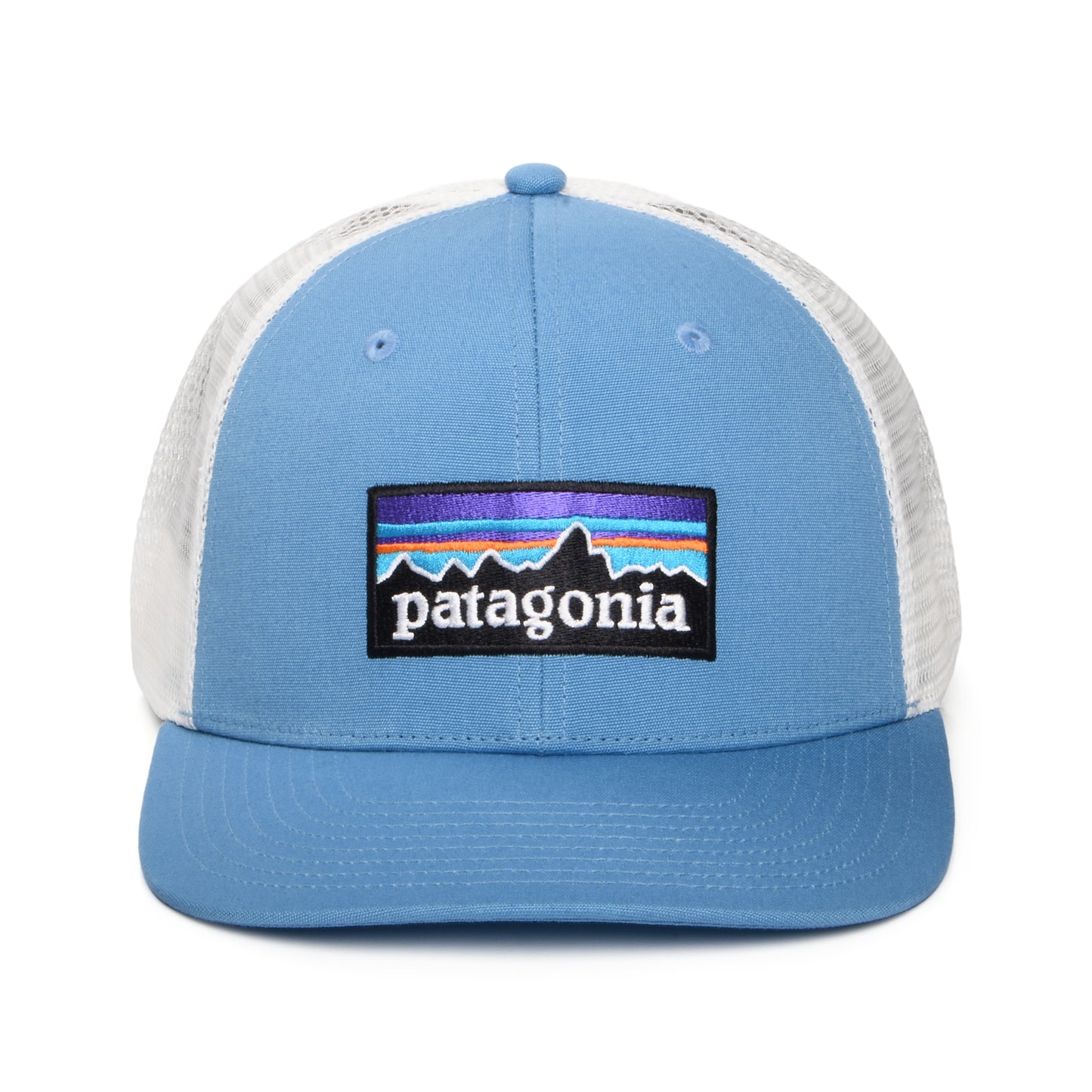 Patagonia Hats P-6 Logo Organic Cotton Trucker Cap - Ocean-White