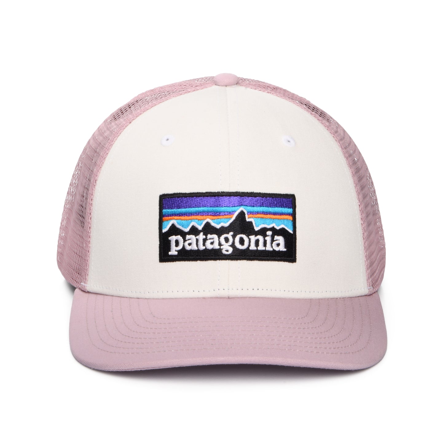 Patagonia Hats P-6 Logo Organic Cotton Trucker Cap - White-Violet