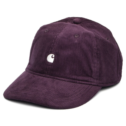 Carhartt WIP Hats Harlem Corduroy Baseball Cap - Purple-White