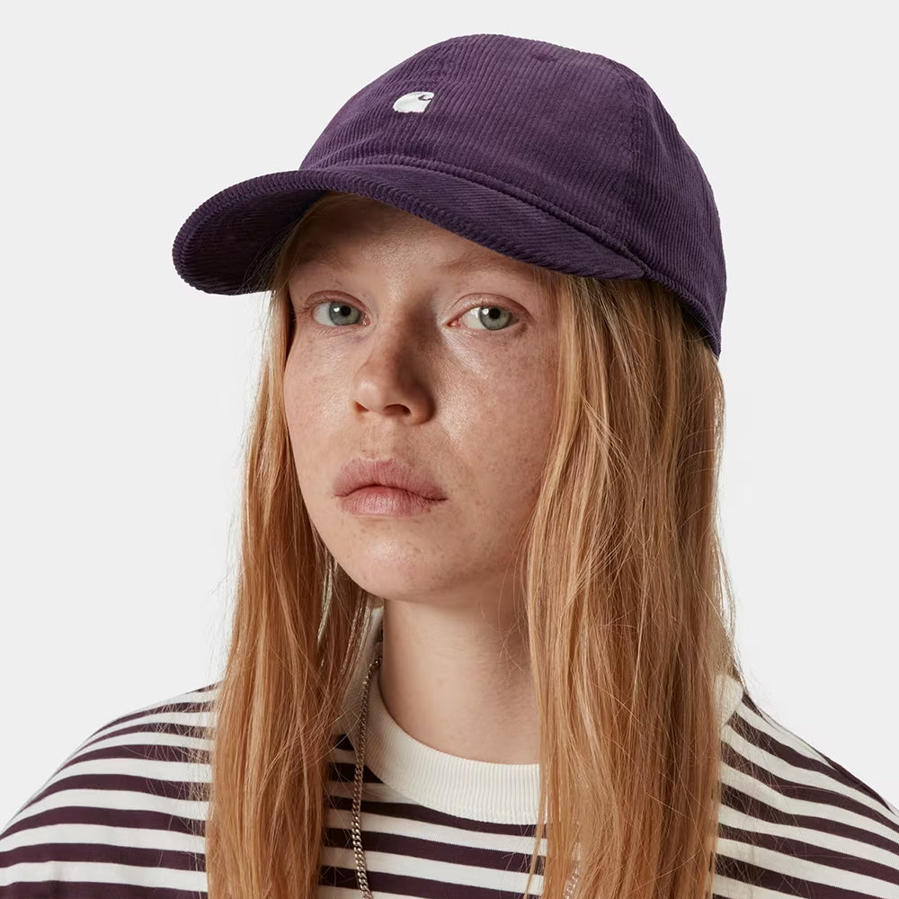 Carhartt WIP Hats Harlem Corduroy Baseball Cap - Purple-White