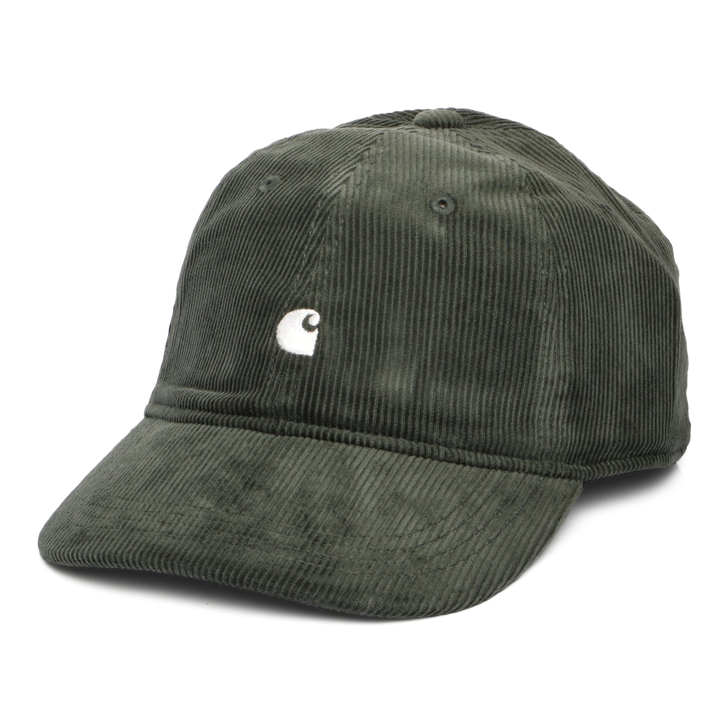 Carhartt WIP Hats Harlem Corduroy Baseball Cap - Dark Olive-White