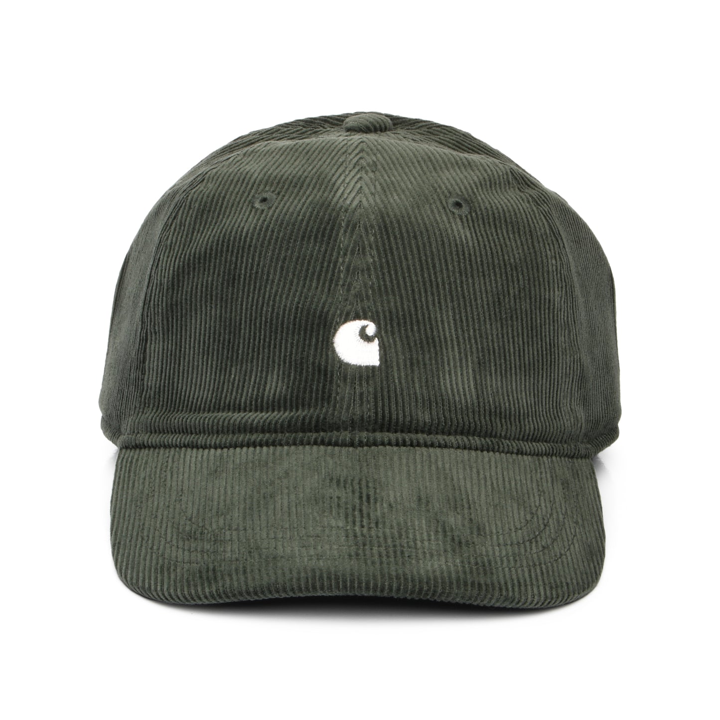 Carhartt WIP Hats Harlem Corduroy Baseball Cap - Dark Olive-White