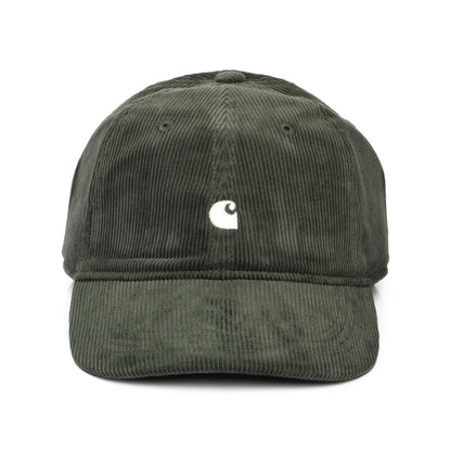 Carhartt WIP Hats Harlem Corduroy Baseball Cap - Dark Olive-White