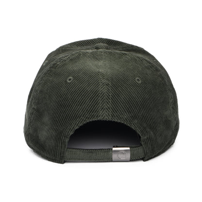 Carhartt WIP Hats Harlem Corduroy Baseball Cap - Dark Olive-White