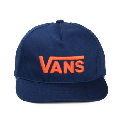 Vans Hats Drop V Logo Curved Brim Snapback Cap - Indigo-Orange