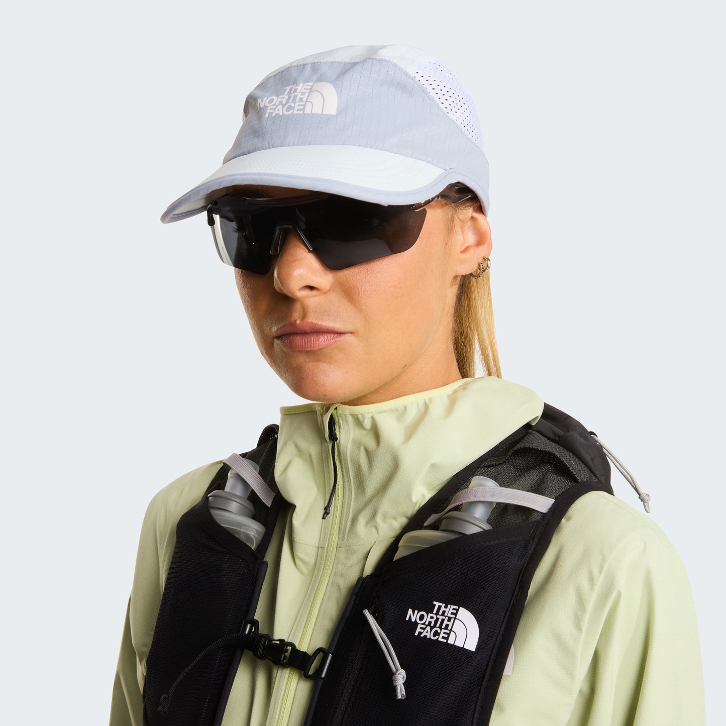 The North Face Hats Summer LT Running 5 Panel Cap - Light Grey-White