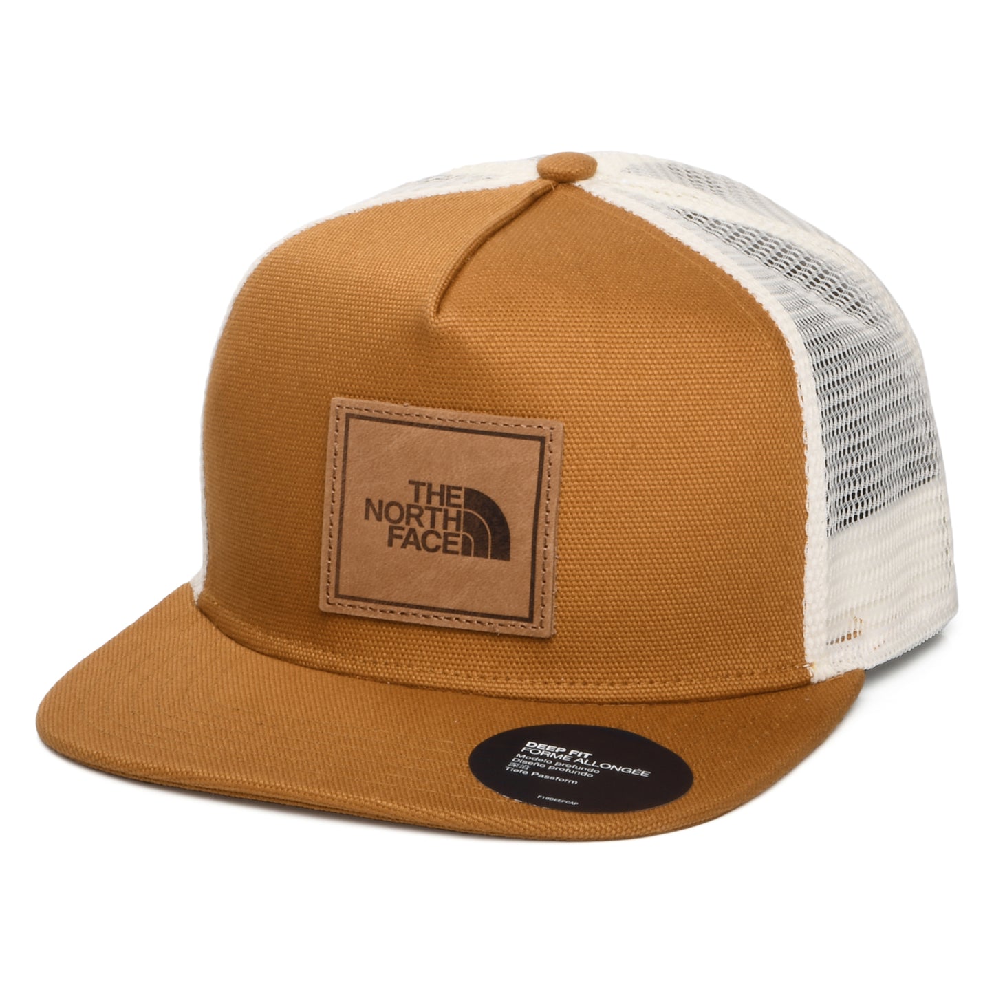 The North Face Hats Half Dome Flat Brim Trucker Cap - Tan-White