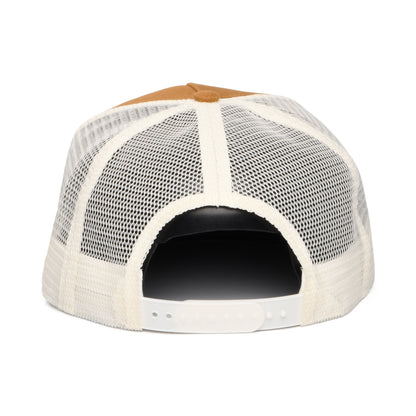 The North Face Hats Half Dome Flat Brim Trucker Cap - Tan-White