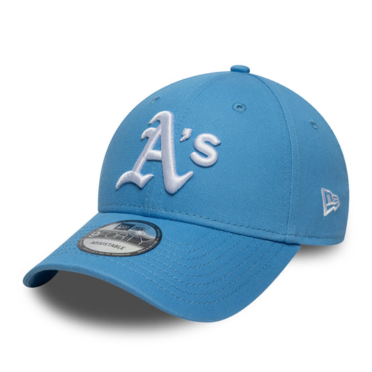New Era 9FORTY Athletics Baseball Cap - MLB League Essential - Sky Blue-White