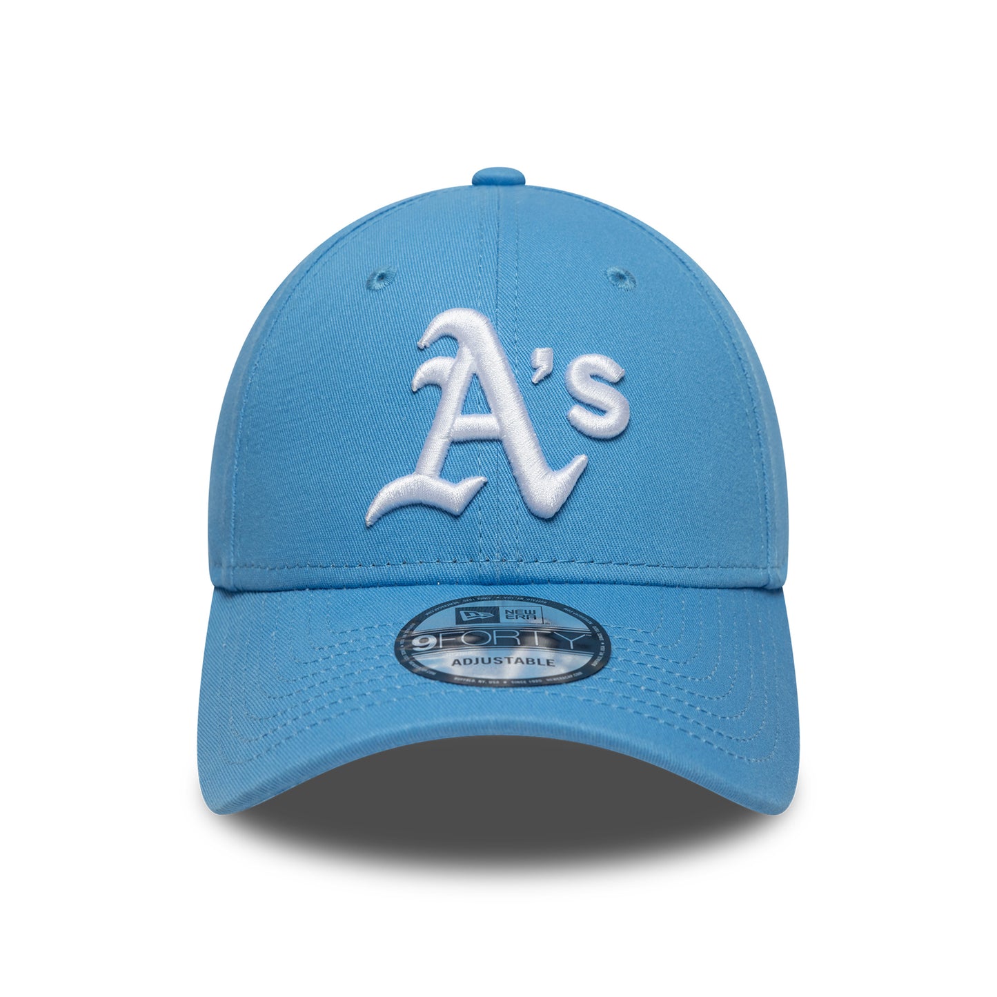 New Era 9FORTY Athletics Baseball Cap - MLB League Essential - Sky Blue-White