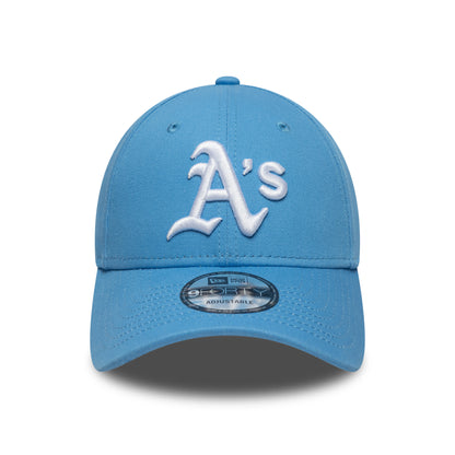 New Era 9FORTY Athletics Baseball Cap - MLB League Essential - Sky Blue-White