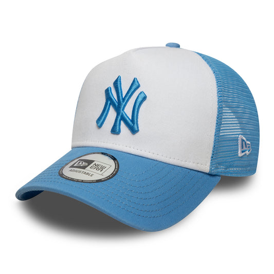 New Era New York Yankees A-Frame Trucker Cap - MLB League Essential - Blue-White