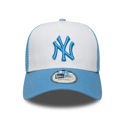 New Era New York Yankees A-Frame Trucker Cap - MLB League Essential - Blue-White