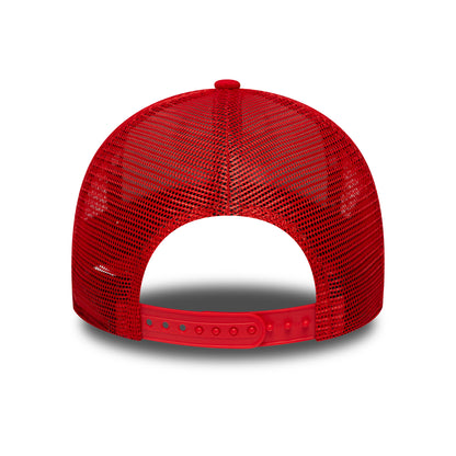 New Era Chicago Bulls A-Frame Trucker Cap - NBA Side Patch - Red-White