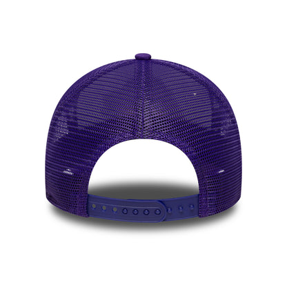 New Era L.A. Lakers A-Frame Trucker Cap - NBA Side Patch - Purple-White