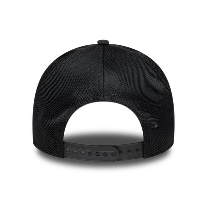 New Era Seattle Mariners A-Frame Trucker Cap - MLB Sport Featherweight - Black On Black