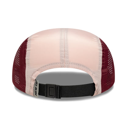 New Era Colourblock Runner 5 Panel Cap - Cardinal-Cream