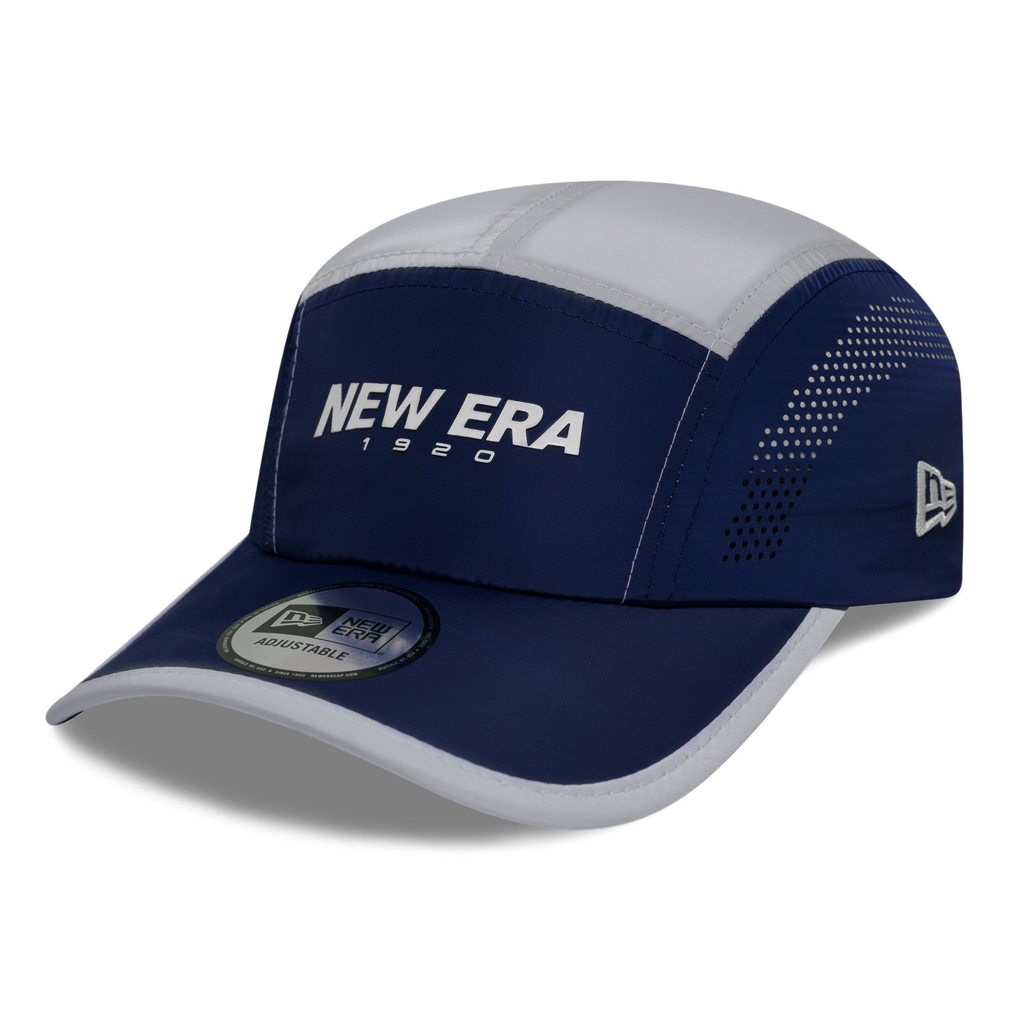 New Era Colourblock Runner 5 Panel Cap - Navy-Grey