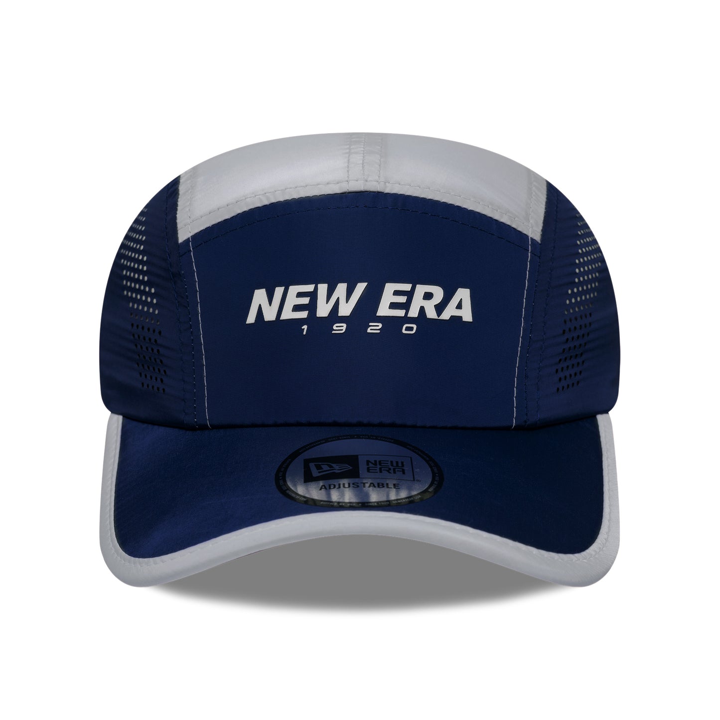 New Era Colourblock Runner 5 Panel Cap - Navy-Grey