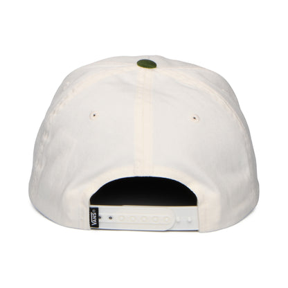 Vans Hats Drop V Logo Curved Brim Snapback Cap - Off White-Moss