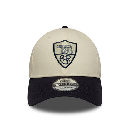 New Era 39THIRTY AS Roma Baseball Cap - Seasonal - Cream-Navy