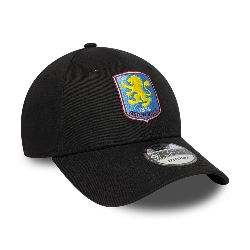 New Era 9FORTY Aston Villa FC Baseball Cap - Core - Black