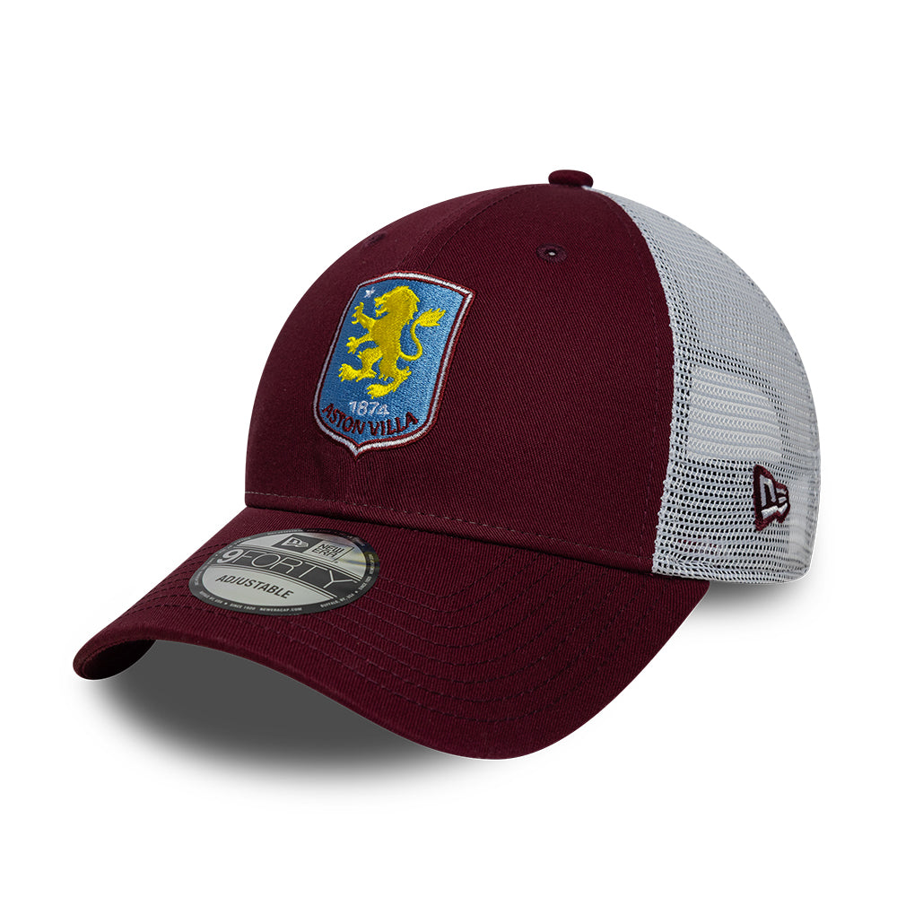 New Era 9FORTY Aston Villa FC Trucker Cap - League - Claret-Sky Blue