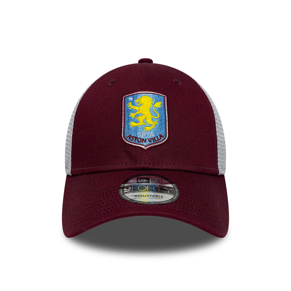 New Era 9FORTY Aston Villa FC Trucker Cap - League - Claret-Sky Blue